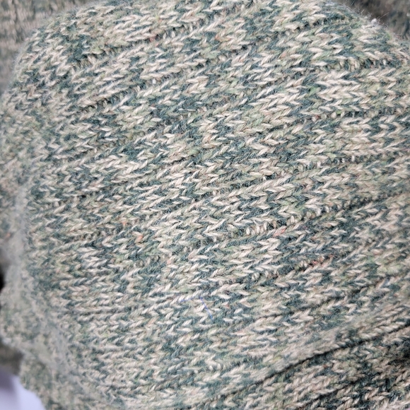 Vintage 90s Amercian Eagle Olive Green Ribbed Knit Slouchy Sweater Large Grunge - Picture 4 of 6